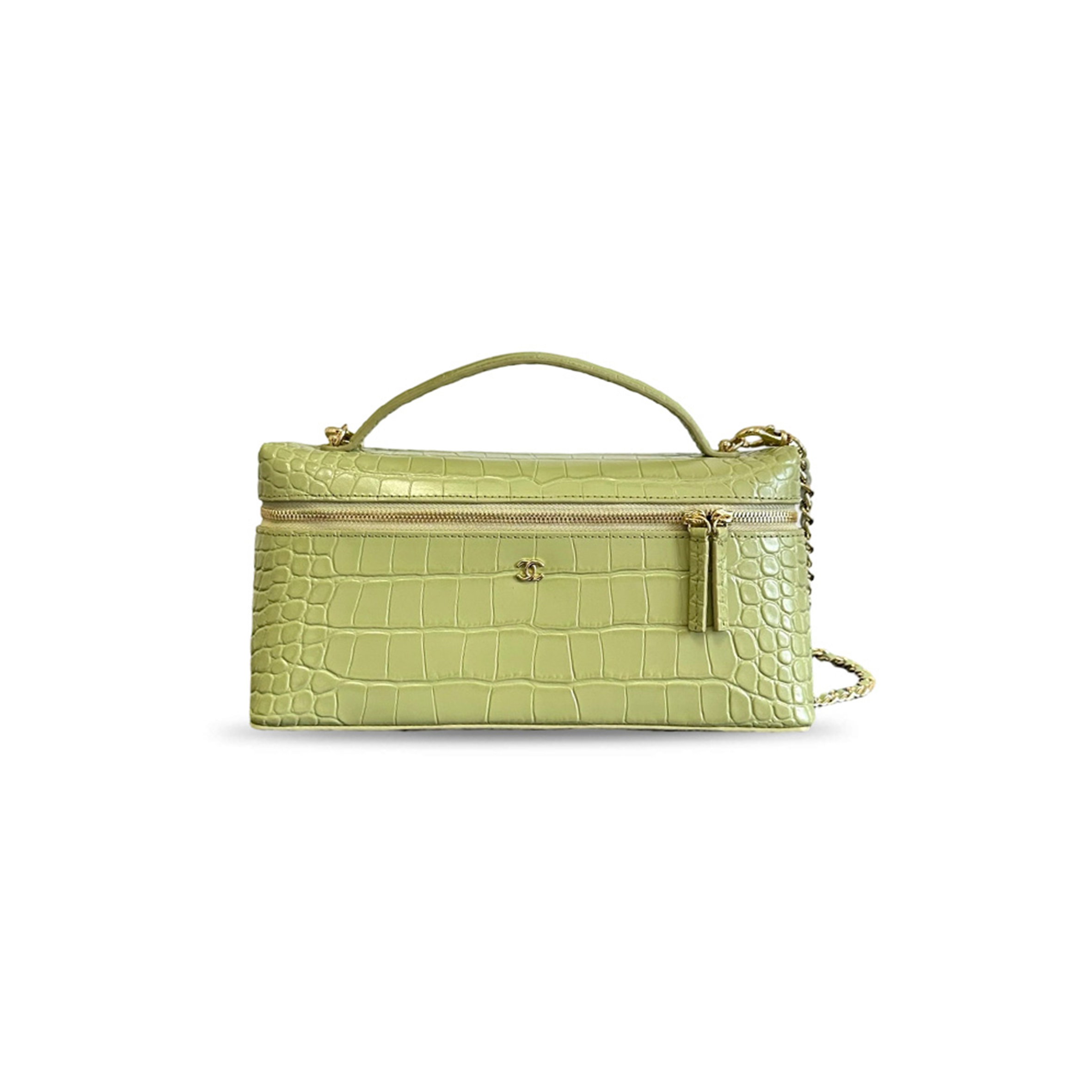 CHANEL MASTER CROCODILE EMBOSSED LEATHER VANITY BAG WITH CHAIN AP5438 (25*12*5cm)